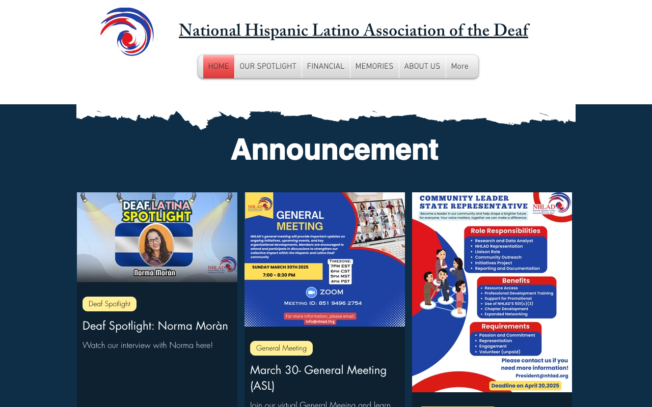 National Hispanic Latino Association of the Deaf